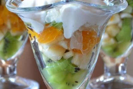 Нежный фруктовый десерт с ликером для любого повода