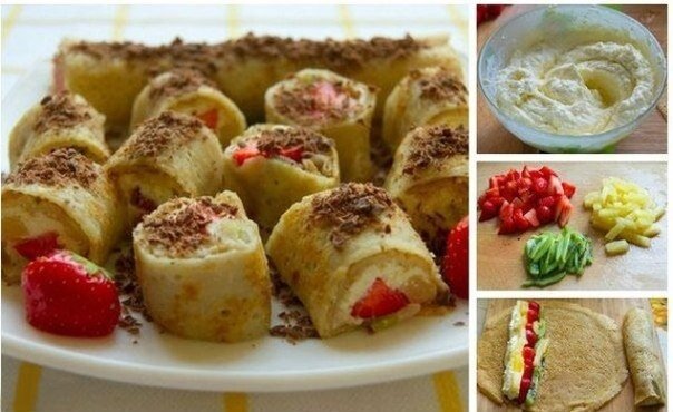 Сладкие блинные роллы: легкий десерт для любого случая