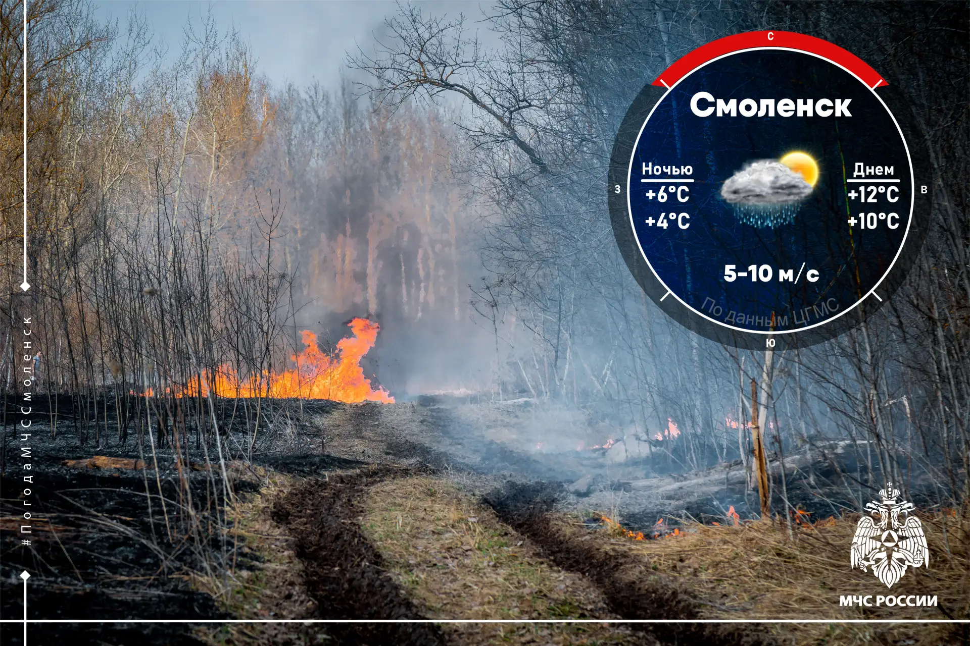 Дожди и туман придут на Смоленщину в четверг