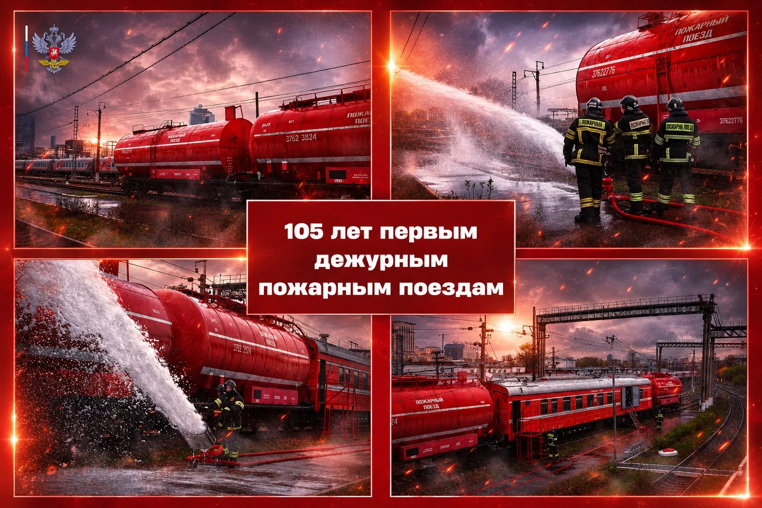 105 лет на страже огня. 15 мая 1921 года на боевое дежурство заступили первые пожарные эшелоны — в Москве, Смоленске, Курске, Вологде, Бологое, Самаре и Екатеринбурге