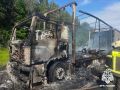 На трассе М-1 полыхал грузовик с автозапчастями
