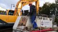 На Большой Советской продолжается устройство подпорной стены: установлено больше половины свай